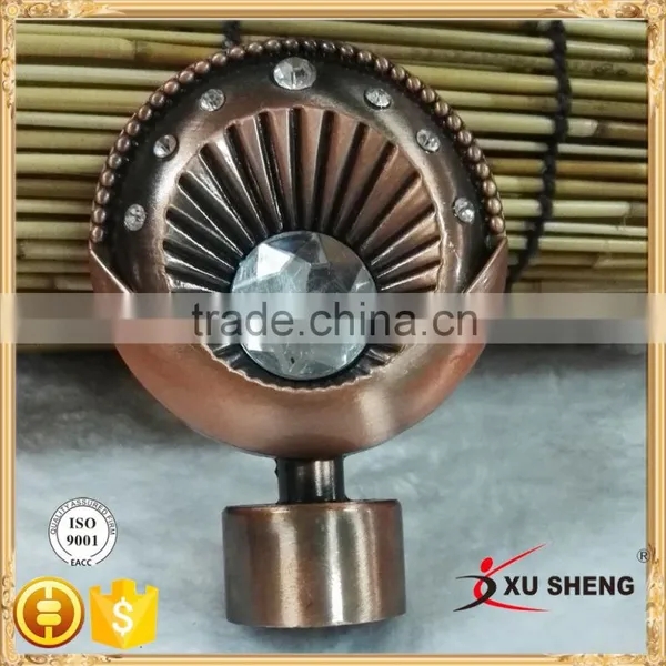 AH 541 New Design 28mm Curtains Poles Zinc Alloy Curtain Rod Finials Supplier's Choice photo-3