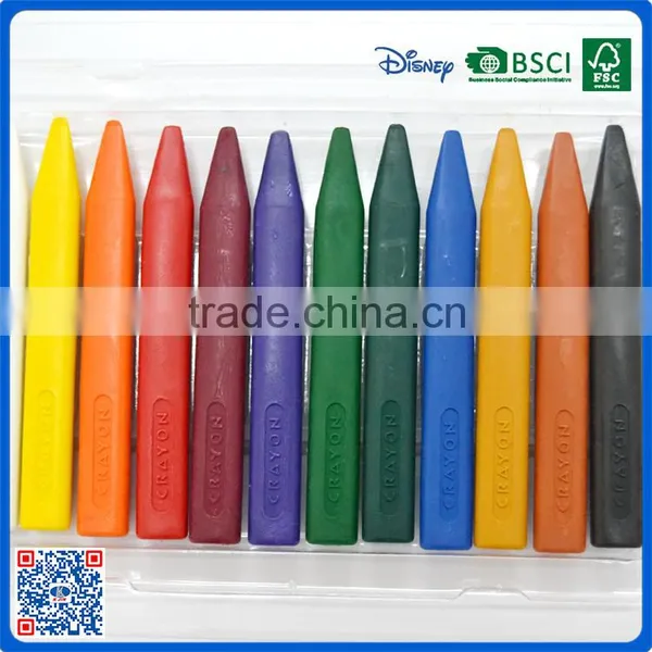 New Arrival 12 Colors Triangle Crayons in PVC Box photo-2