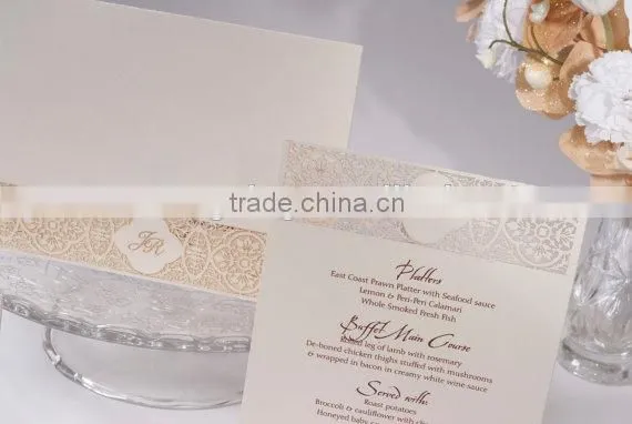 Intricate Laser Cut Lace White Personalised Luxury Wedding Day Invitation photo-4