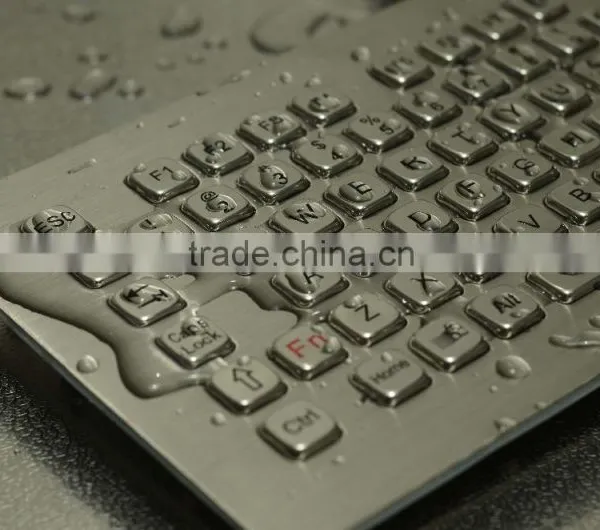 Compact Format IP65 Metal Keyboard With Trackball and Function Keys photo-2