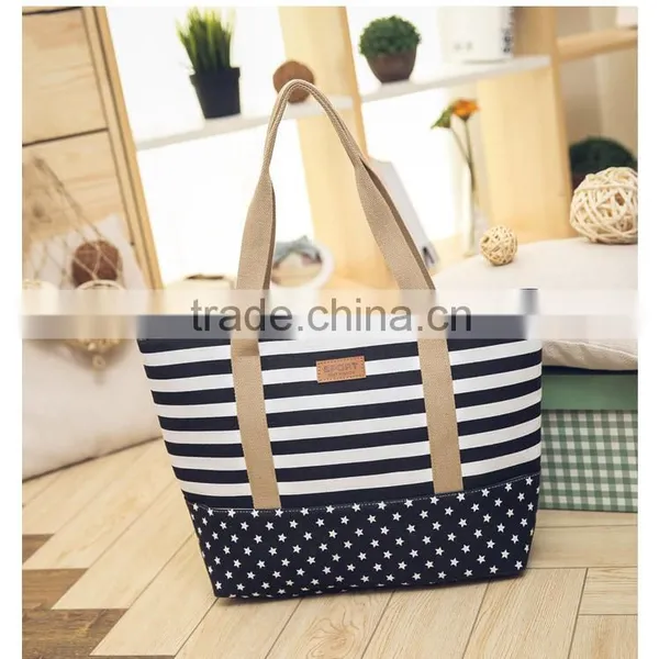Fashion Style Foldable Tote Bag 2016 Beach Bags Canvas photo-2