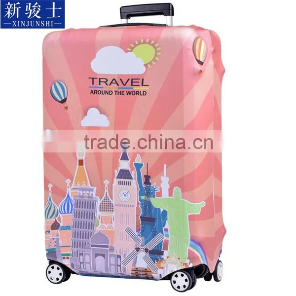Fashion Custom Printing Polyester Spandex Luggage Cover Trolley Bag Protective Cover photo-3