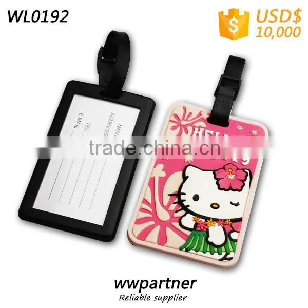PVC Custom Luggage Tag Wedding Favor Promotional Gifts