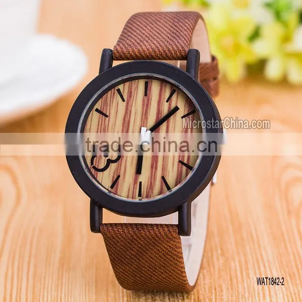 2016 Wholesale Fashion Wrist Wood Color Watch photo-2