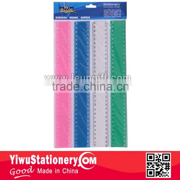 4pcs Wider 30cm Plastic Ruler Set With Header Card photo-2