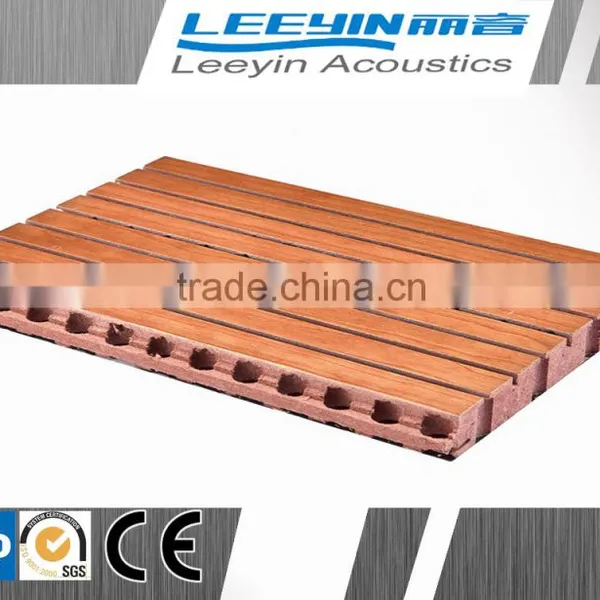 High Quality Mdf Wood Grooved Acoustic Material for Auditorium photo-3