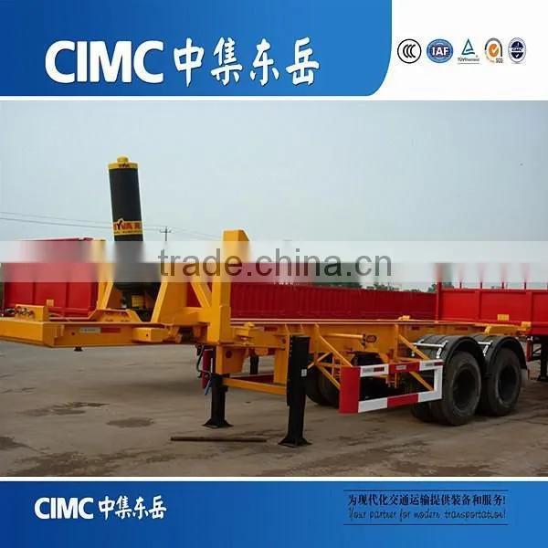 CIMC Low Price Wharf Skeleton Hydraulic Pumping Dump Truck Trailer