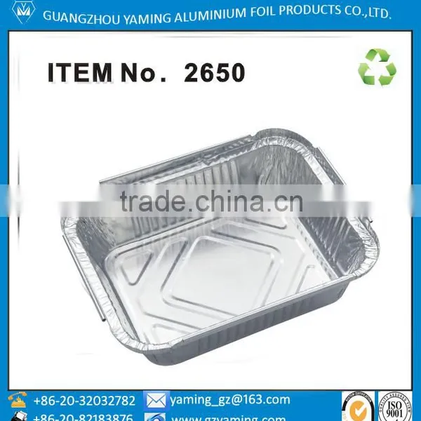 Food Use Take Away Foil Container With Cardboard Lid and Plastic Lid China Manufacturer