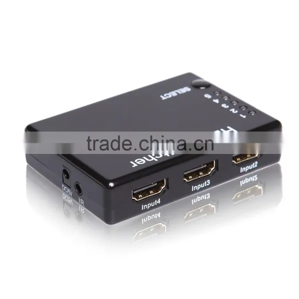 China Supplier 5X1 5 Port HDMI 1.3 Switch Switcher Selector Splitter Hub W/ Remote for HDTV PS3 photo-3