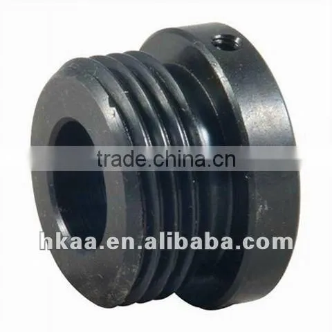 black steel male threaded cap