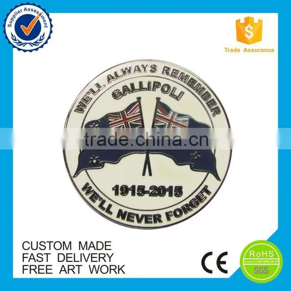 Custom Round Cross Flag Lapel Pins, Flag Pins Making Supplier photo-2