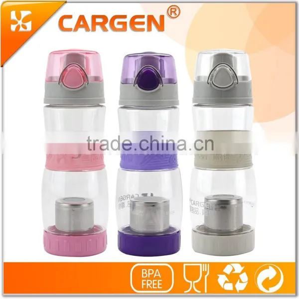 China Supplier Hot Sale Portable Flip Lid Bottle With Tea Infuser photo-2