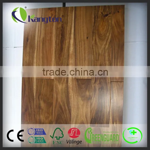 Handscraped Cherry Color Small Leaf Acacia Engineered Wood Flooring photo-3