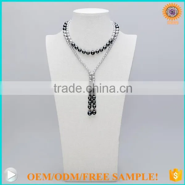 2016 Latest Design AAAA Top Quality Shell Pearl Beads Sweater Chain Jewelry Necklace photo-2