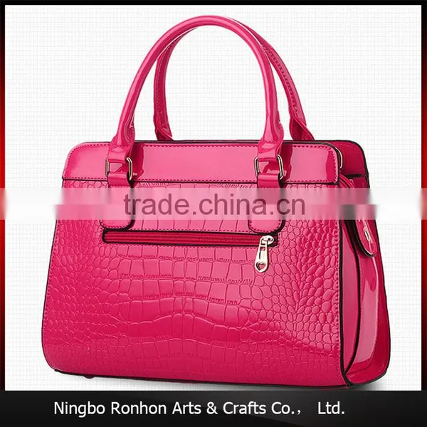 Popular Garnet Crocodile PU Leather Hand Bag for Lady photo-2