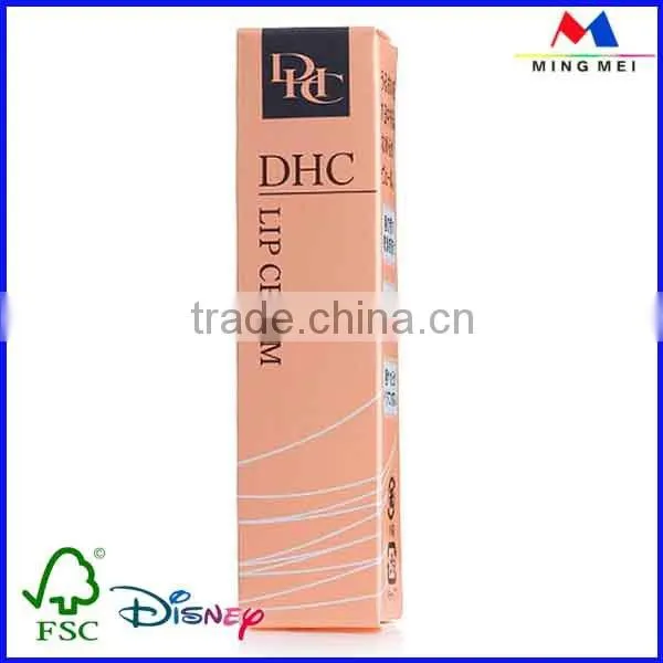 Pink Two Tuck Small Paper Packing Card Box For Lipsticks ,Body Care Products Manufacturer