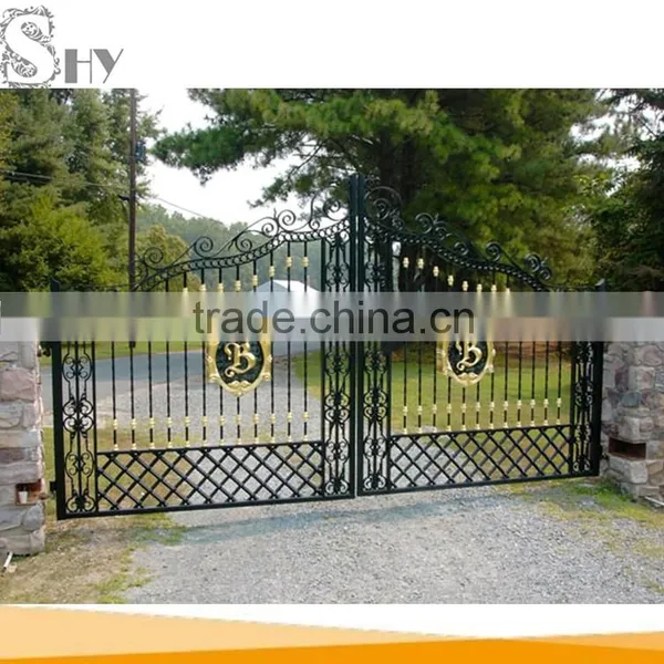 Heat Treated Pressure Treated Metal Frame Material Wrought Iron Gate photo-3