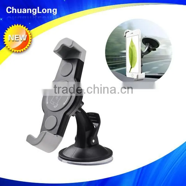 Anti-slip Diagonal Design Windshield Suction Cup Plastic Mobile Phone Holder for Car