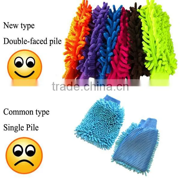 Car Wash Mitt,Double Stitched Microfiber Mitten,Non-Scratch Car Mitten photo-3