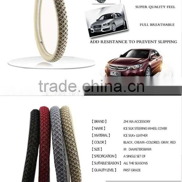New Design Cowhide/ Genuine Leather Steering Wheel Cover photo-6