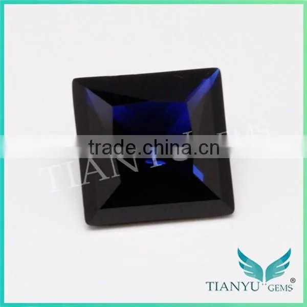 High Temperature Resistant 10x10mm Deep Blue Copper Color 114# Square Step Cut Synthetic Gemstone Spinel photo-3