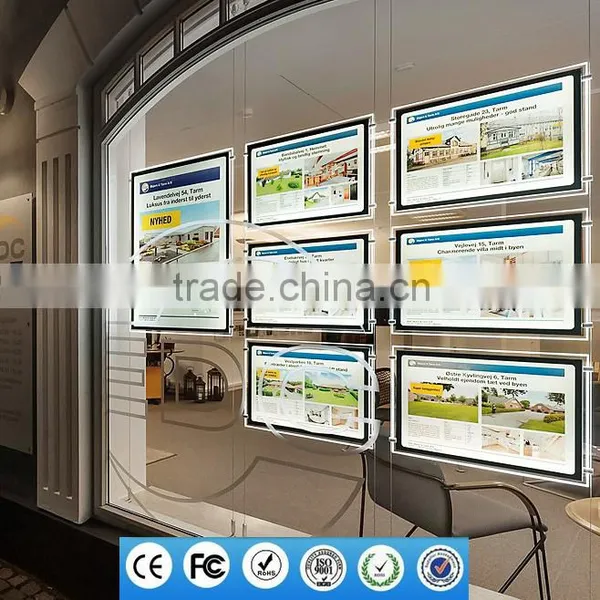 Cable Display System A3 A4 Acrylic Pocket Great For Real Estate Windows