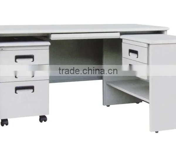 Factory Directly Metal Office Desk With One 3 Drawer Filing Cabinet photo-3