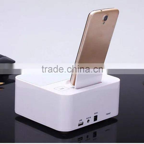 All-in-One Bluetooth Alarm Clock With Stereo Speaker + FM Radio +AUX Line-in + LED Display And Smart Phone Dock photo-5
