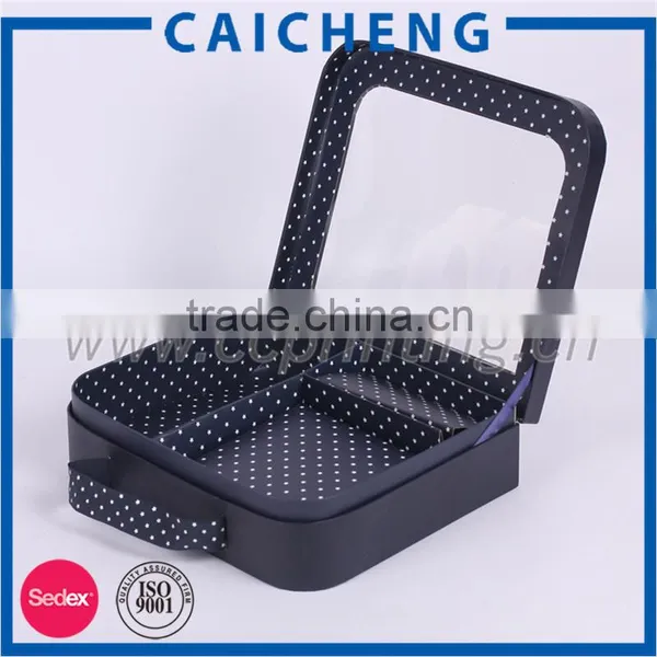 Handmade Printed Paper Cardboard Suitcase Box With Handle photo-5
