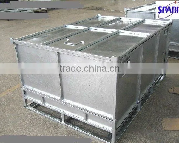 folding metal box container