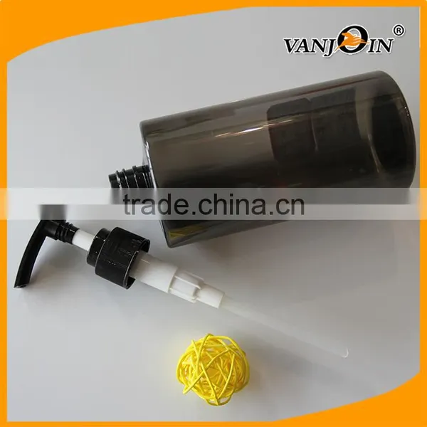 350ml Transparent Grey Cylindrical Lotion Pump Bottle photo-6