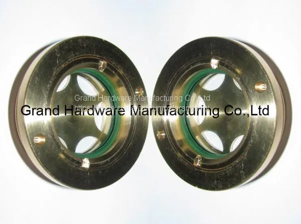 BSP 1/2 ROUND OIL LEVEL SIGHT GLASSES CIRCULAR BRASS SIGHT GLASS photo-5