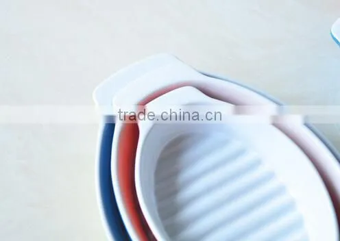 7''/9''/11'' Fish Shape Bakeware Ceramic Fish Bakeware Noodle Ceramic Tray Fish Shape Bakeware Set photo-4