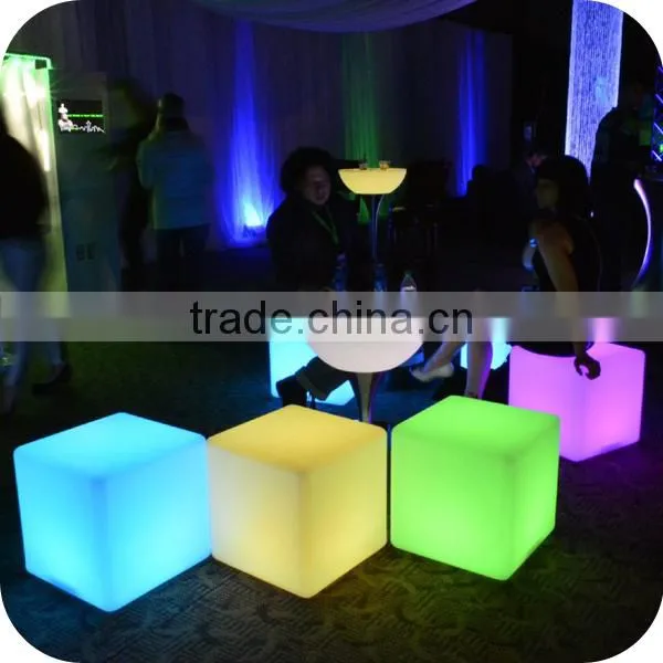 Outdoor Glowing Cube Seat/ Waterproof Plastic Led Cube Sitting/ Cube Seat Chair photo-2