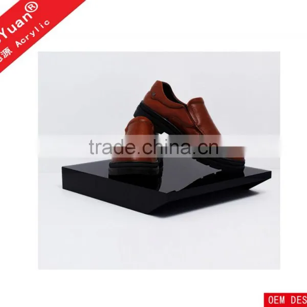 Custom Black Acrylic Shoes Display With Thick Base photo-4