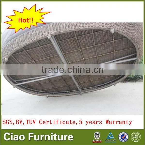 Outdoor Leisure Sun Bed Garden Furniture Rattan Daybed photo-4