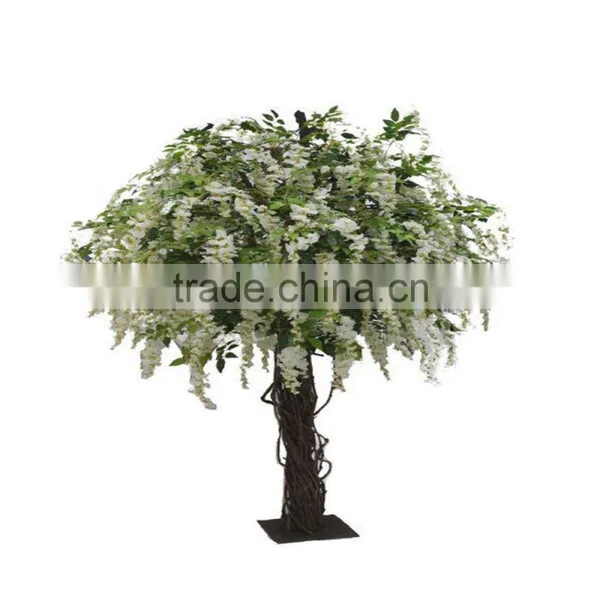 SJ201710039 China Manufacturer Artificial White Table Pudding Flower Blossom Tree for Wedding photo-3