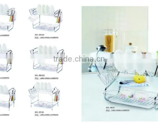 3 Layer Dish Organizer/ Plastic Dish Drainer With Plastic Handle photo-2