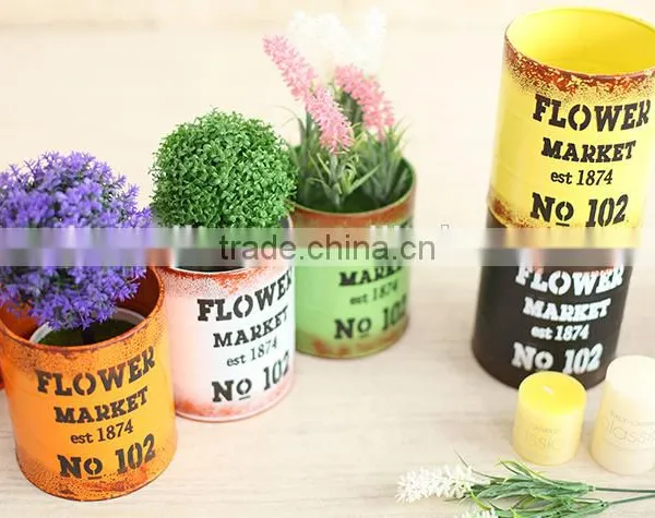 Wholesale Decorative Baby Bucket Small Metal Hanging Flower Bucket photo-3