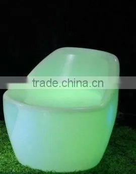 Hot Sale Plastic Comfortable Lersure Led Light Chair / Colorfull Portable Glowing Led Chair photo-3