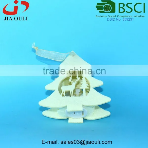 BSCI Audit Factory Hot Sales LED Light Decoration Non-woven Hanging Christmas Tree photo-3