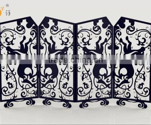 Simple Stylish Bedroom Hollow Folding Personality Metal Screen photo-5