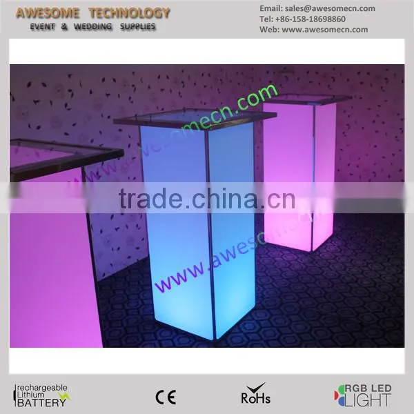 High-gloss White Acrylic Framed Modular Lighted Portable Pedestals (TA110A) photo-6