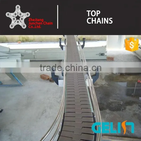 843 Series Embedded Roller Chain Plastic Flat Top Chain photo-2