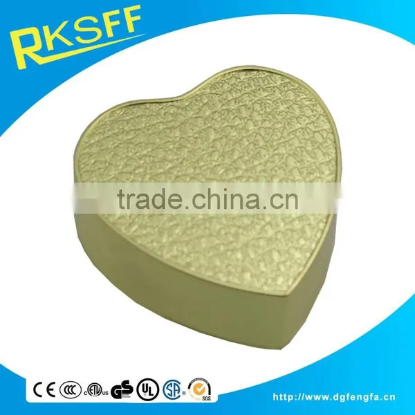 Newest Heart Shaped Zinc Alloy Gold Plating Jewelry Gift Box With Laser Logo photo-6