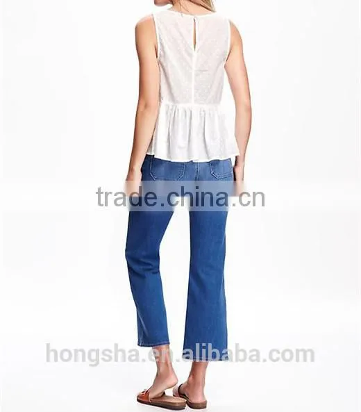 2016 Fashion Embroidered Peplum Top for Women HST8060 photo-3