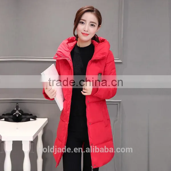 Korean Women Long Hooded Cotton Padded Jacket Slim Down Jackets Women 2016 Winter Coat photo-3