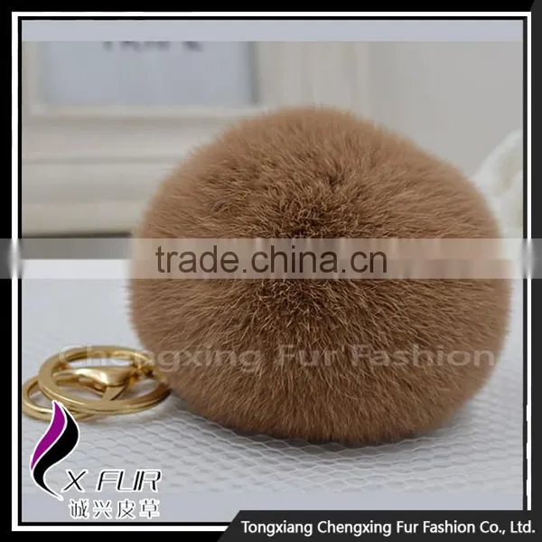 CX-R-09 Genuine Rex Rabbit Fur Promotion Keychain photo-3