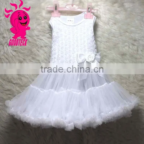 Fashionable Fancy Cheap Hot Sell Custom Baby Girl Summer Little Rose Flower Girl Dress photo-2