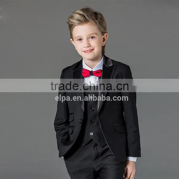 ELPA Designer 3 Piece Fashion Formal Blue Flower Kids Boys Slim Fit Suit photo-2